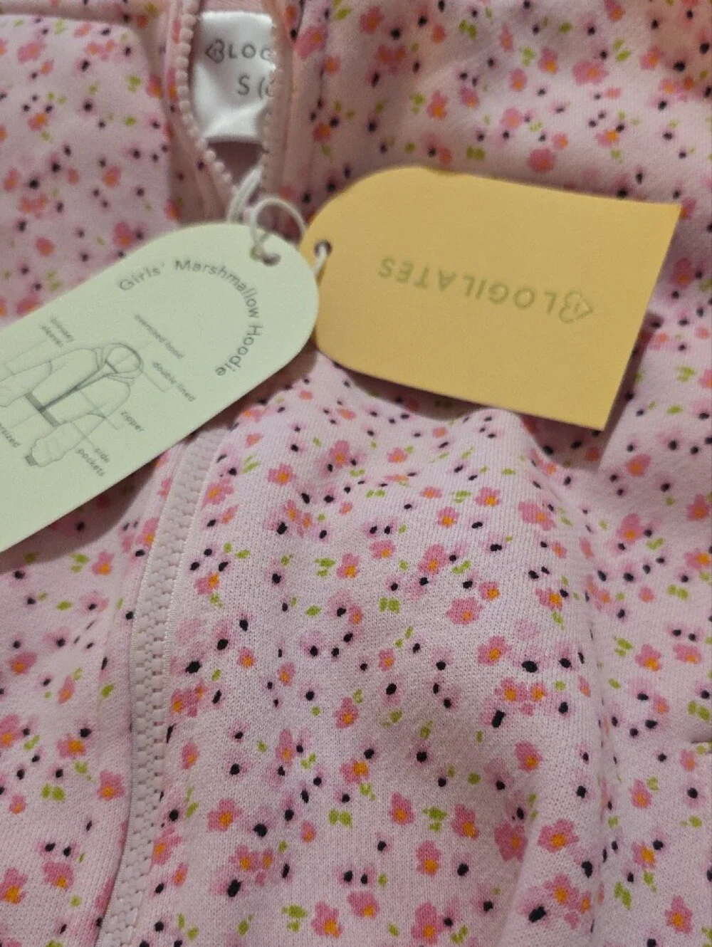 Blogilates Women Mommy & Me Marshmallow Full Zip Hooded Sweatshirt